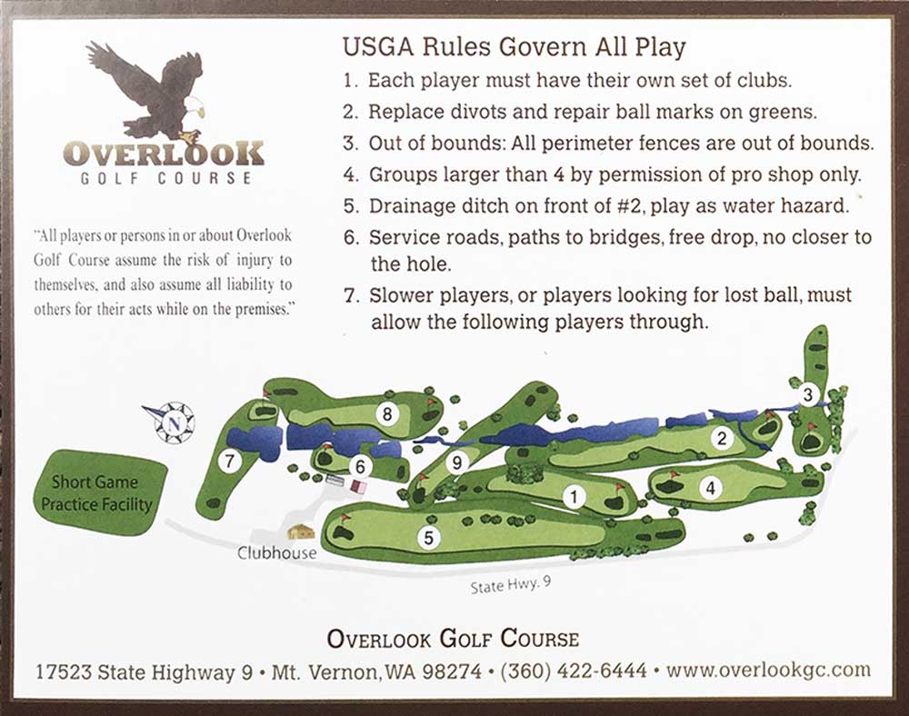 Overlook golf course scorecard