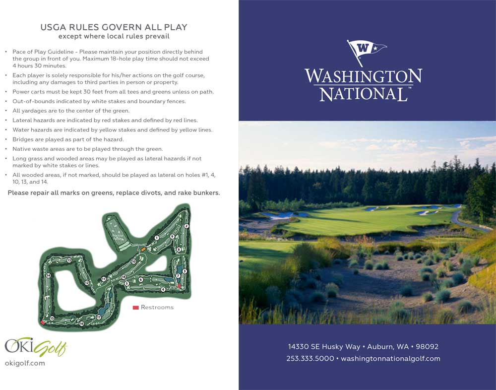 Washington National Golf Course scorecard